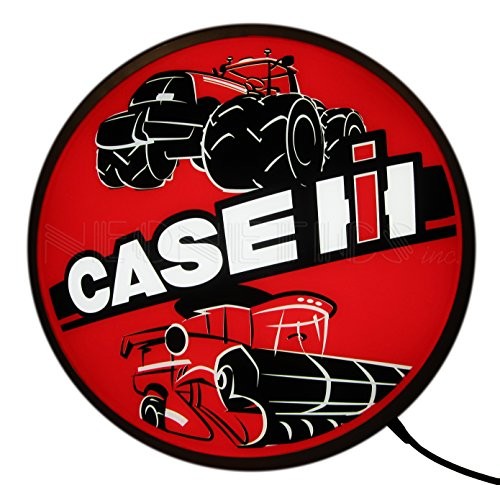 Neonetics 7CASE1 Backlit LED Lighted Round Sign Case IH 15 Diameter 4 Depth