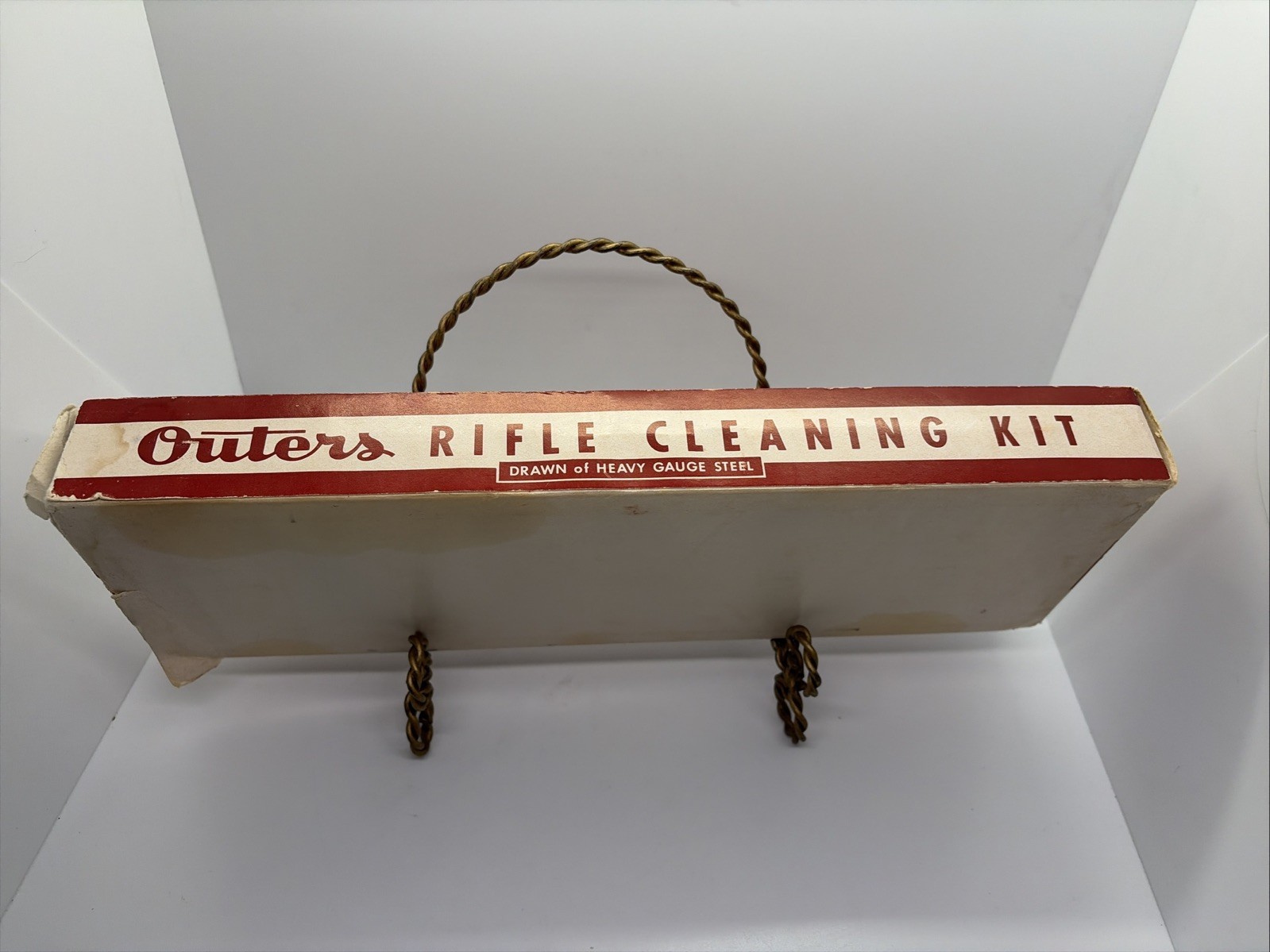 VTG Outers Gunslick No. 477 Rifle Cleaning Kit 22 In Original Box Red Tin (13)