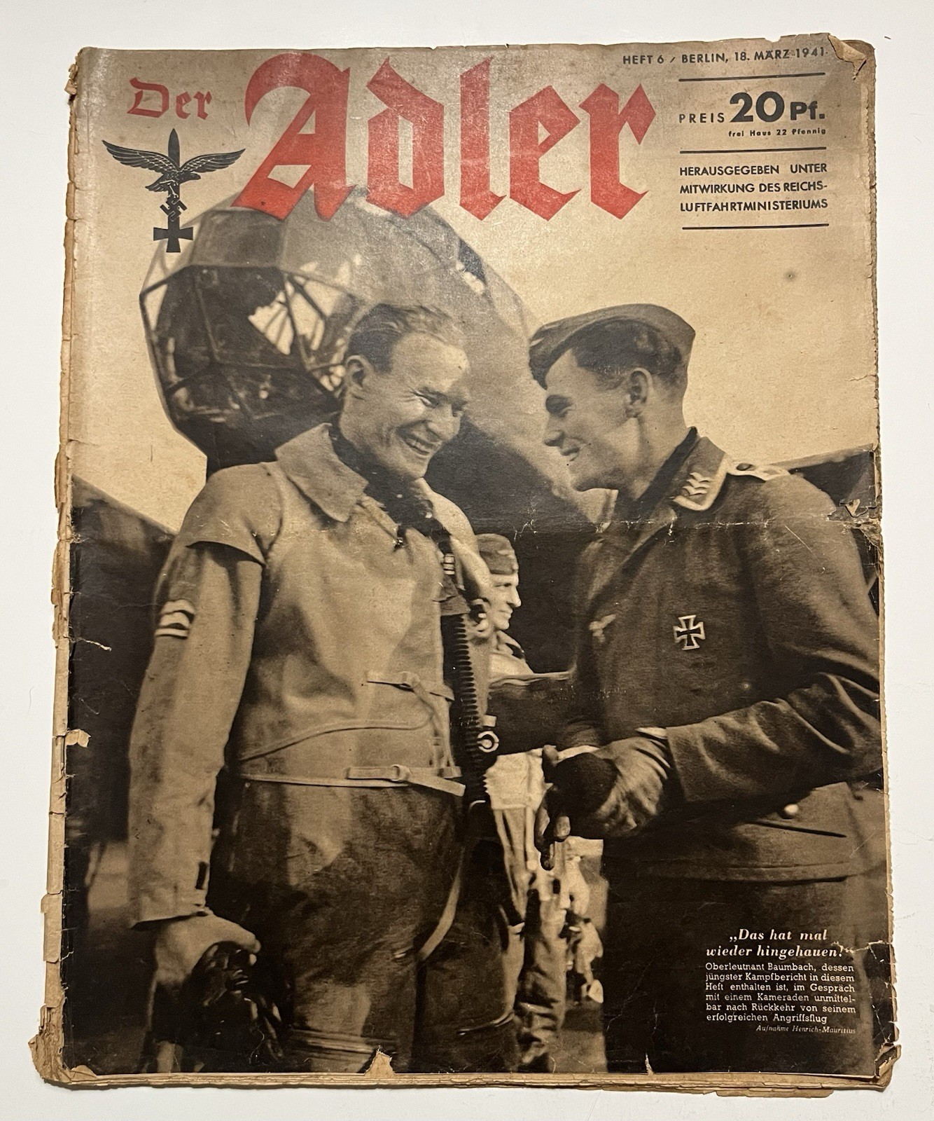 German Ww2 Magazine Der Adler Vol 6.