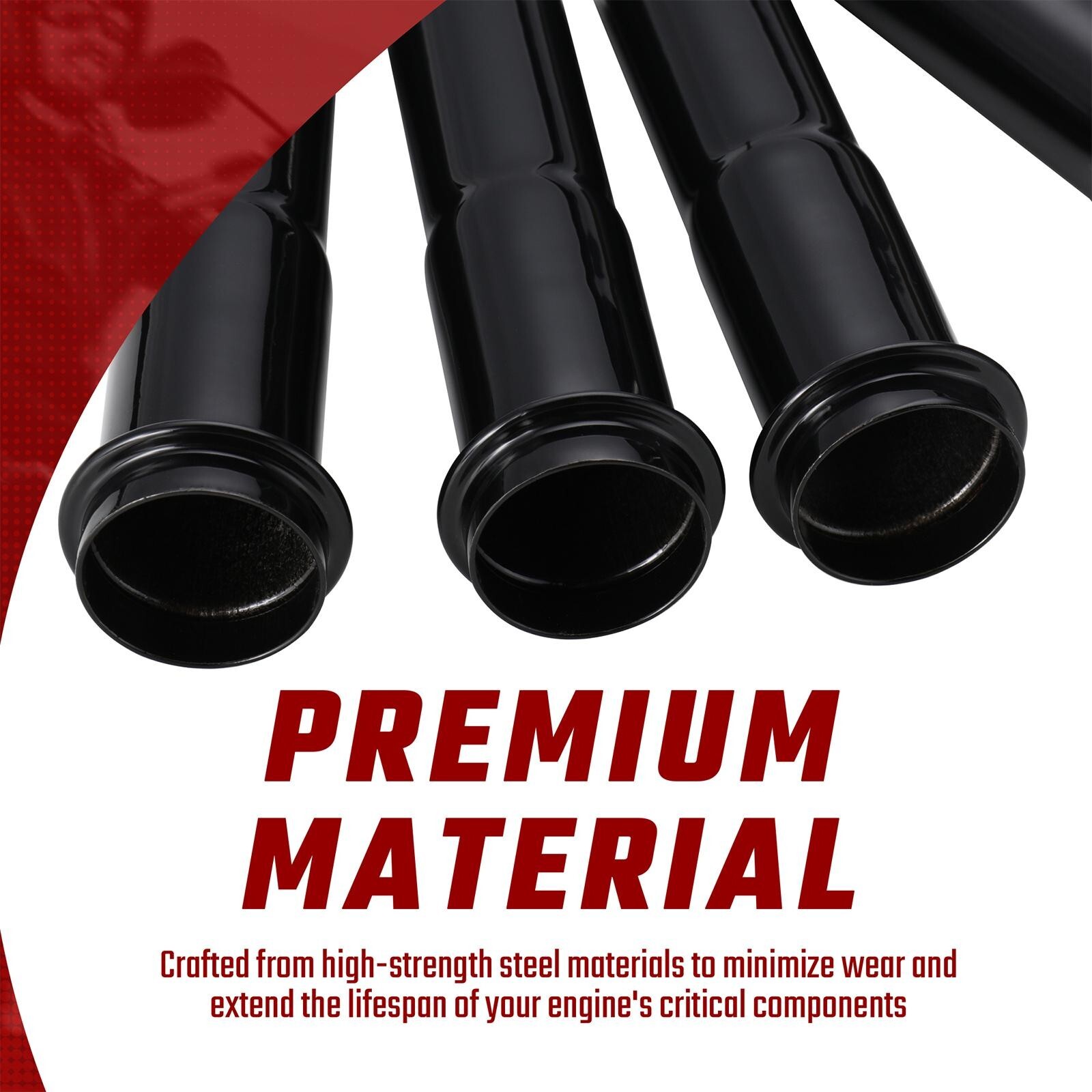 Complete Harley M8 Adjustable Pushrod Tube Cover Kit for 17-up Touring Softail