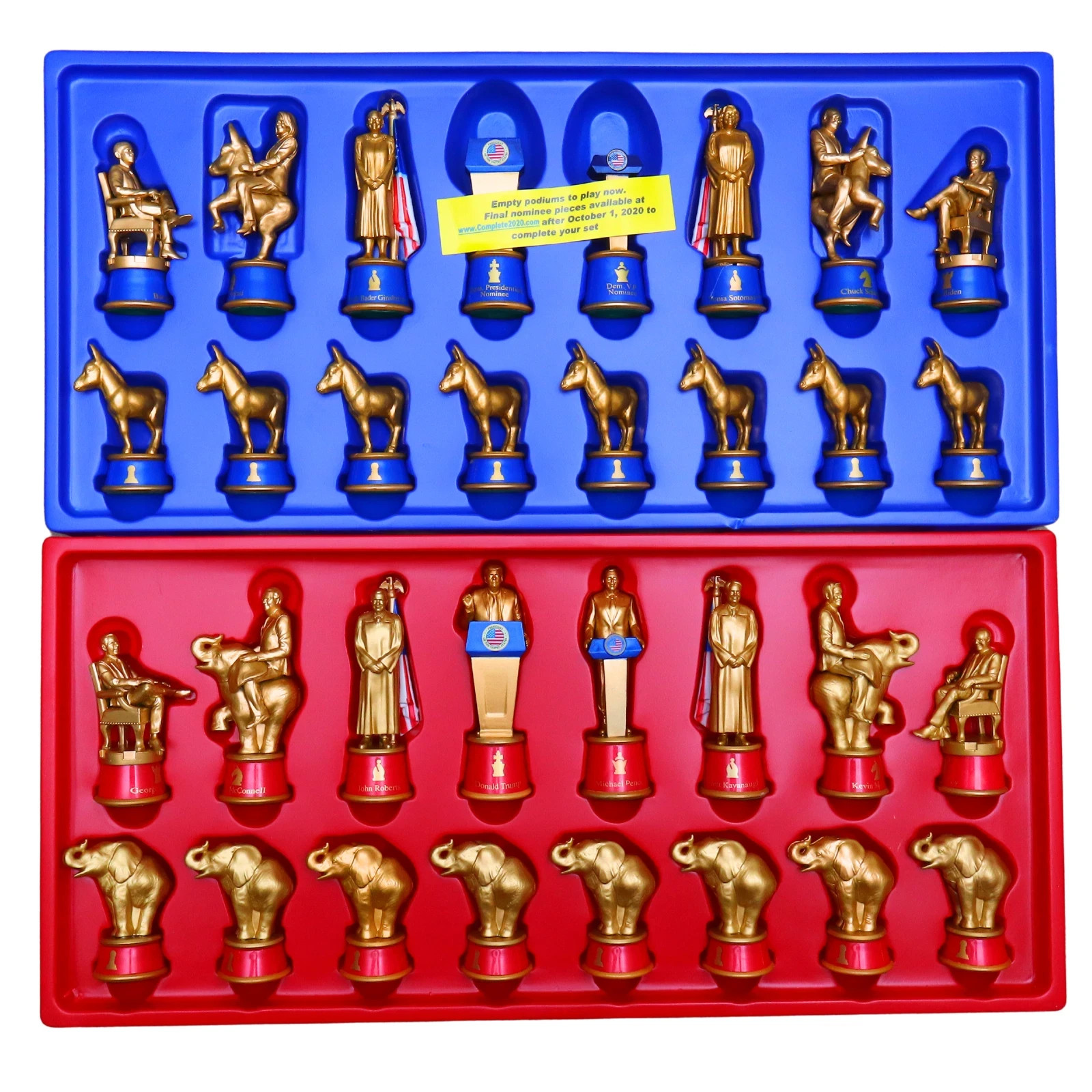 2020 Battle For The White House Deluxe Trump Chess Set