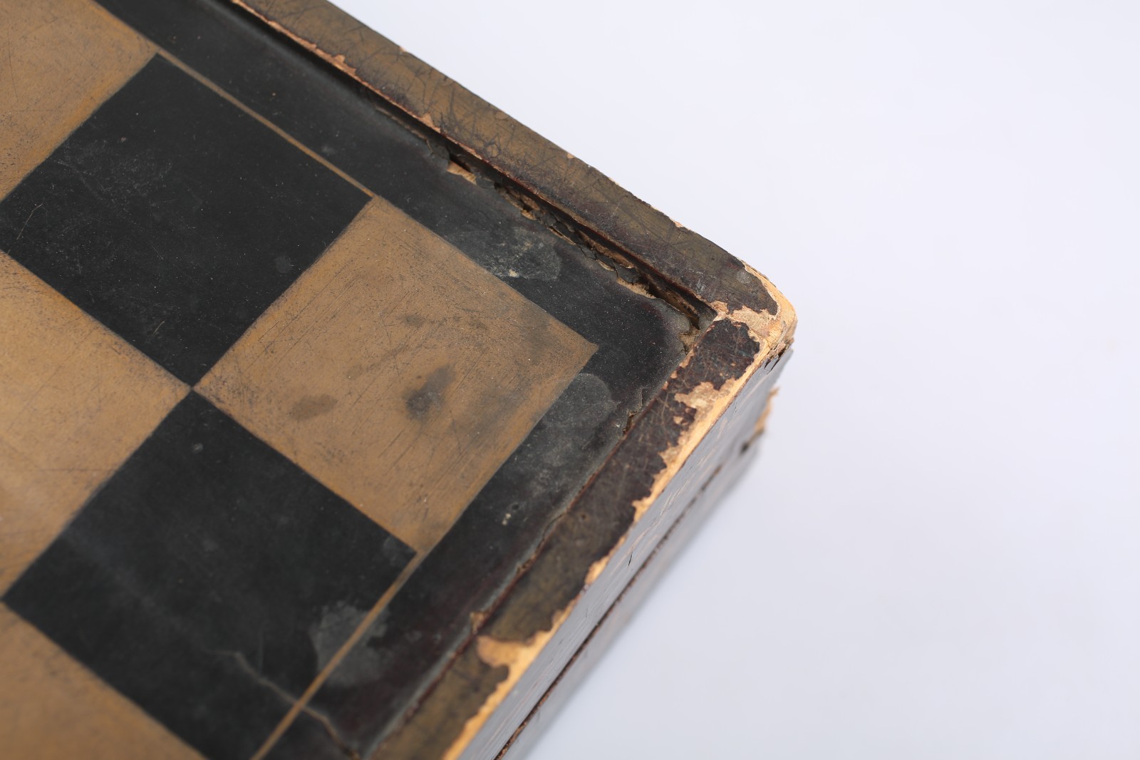 Original Civil War ID'ed Soldier's Game Checkers Backgammon Board Vermont Vols