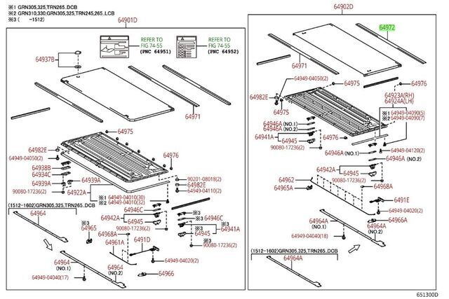Genuine Cover Tonneau Cover Hinge Rear 64972-04011