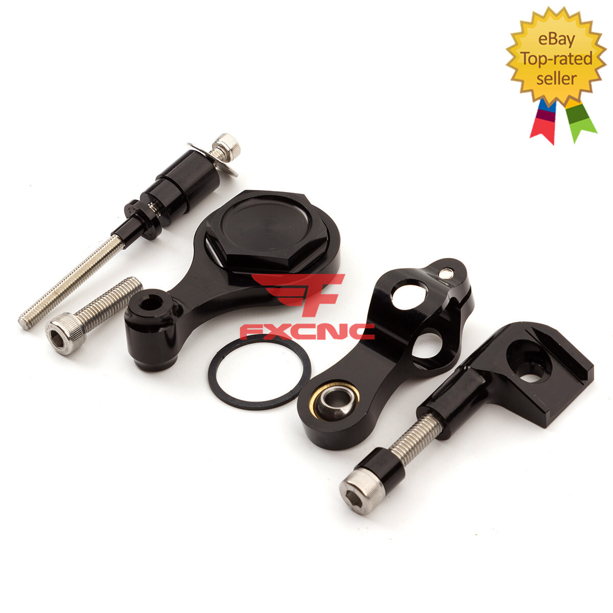 For YZF R6 2006-2020 Carbon Fiber Steering Damper Bracket Mount Kit Stabilizer