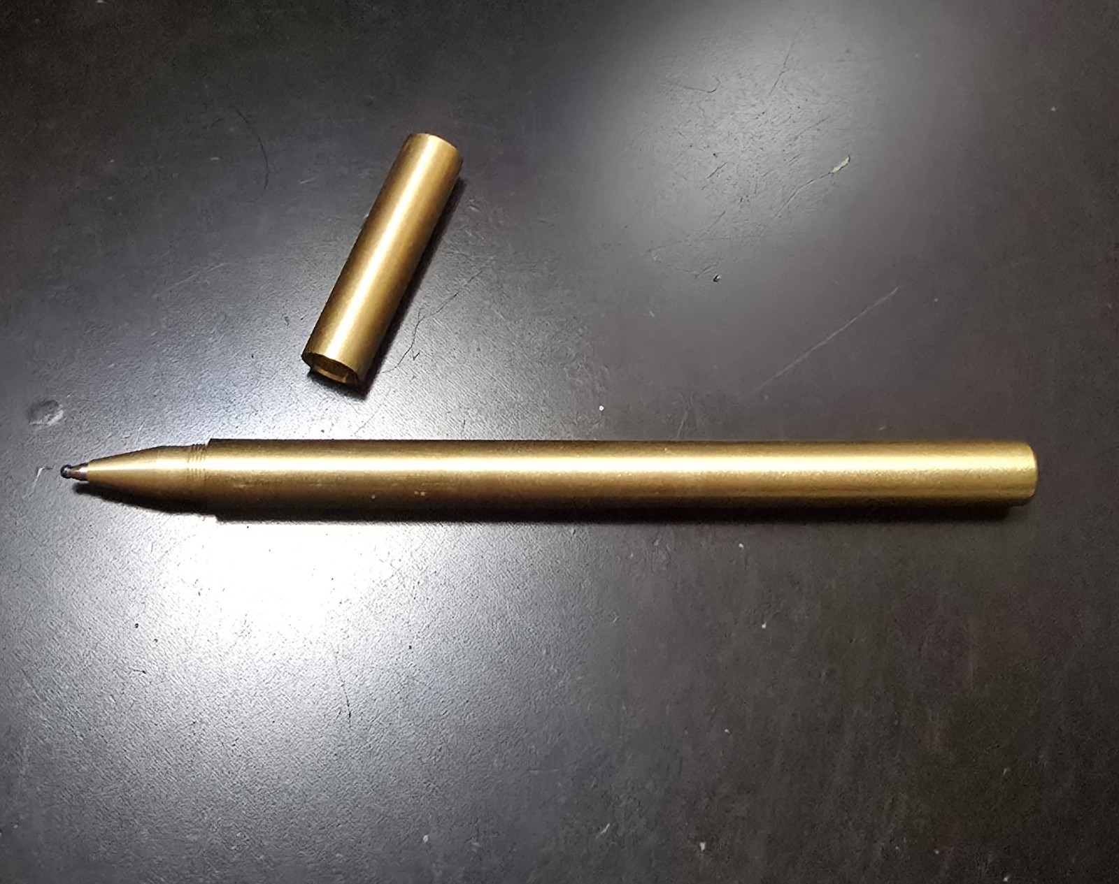 Handmade Brass Pocket Ballpoint Pen Writing Outdoor EDC Pen