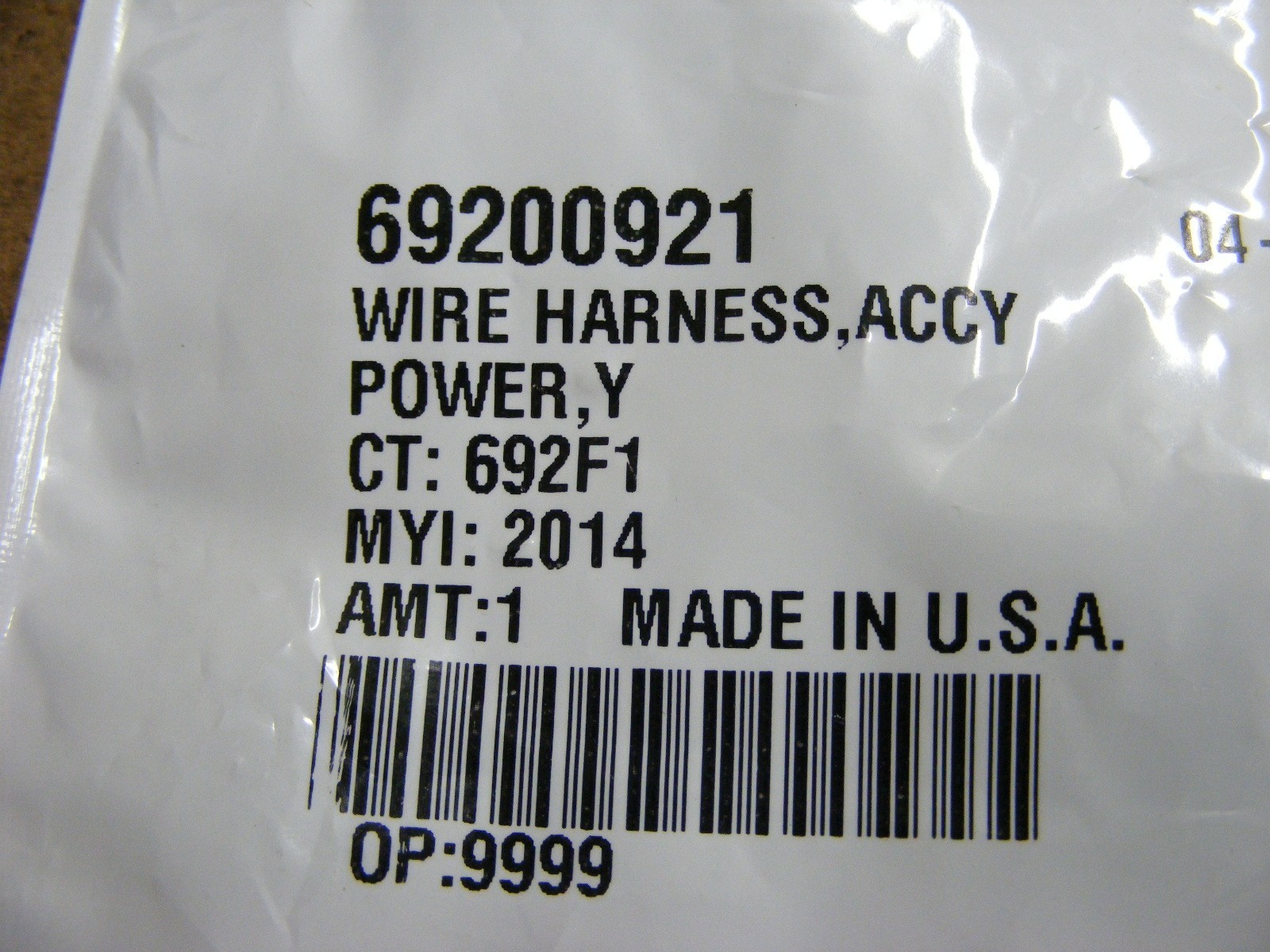 Harley Davidson Wire Harness 69200921 OEM (hd)