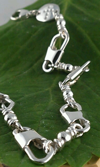 ACTS Bracelet Sterling Silver Fishers Of Men Emmaus Bracelet HEAVY LINK !