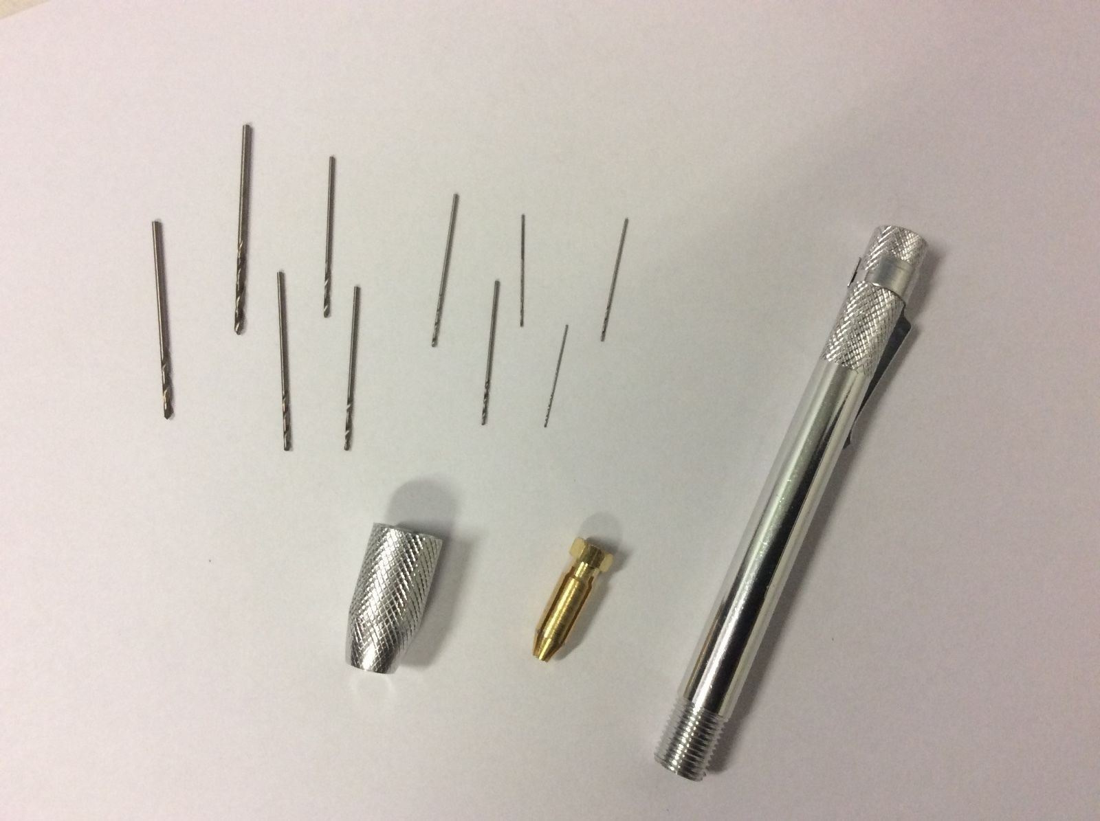 Standard Drill Torch Tip set, Pocket clip and 12 bits