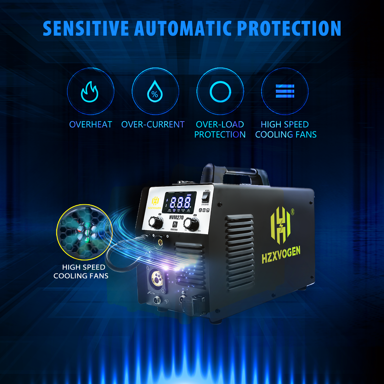 5 in 1 MIG/CUT/TIG/MMA Welder 250A MIG Welder Plasma Cutter 220V Gas/Gasless US