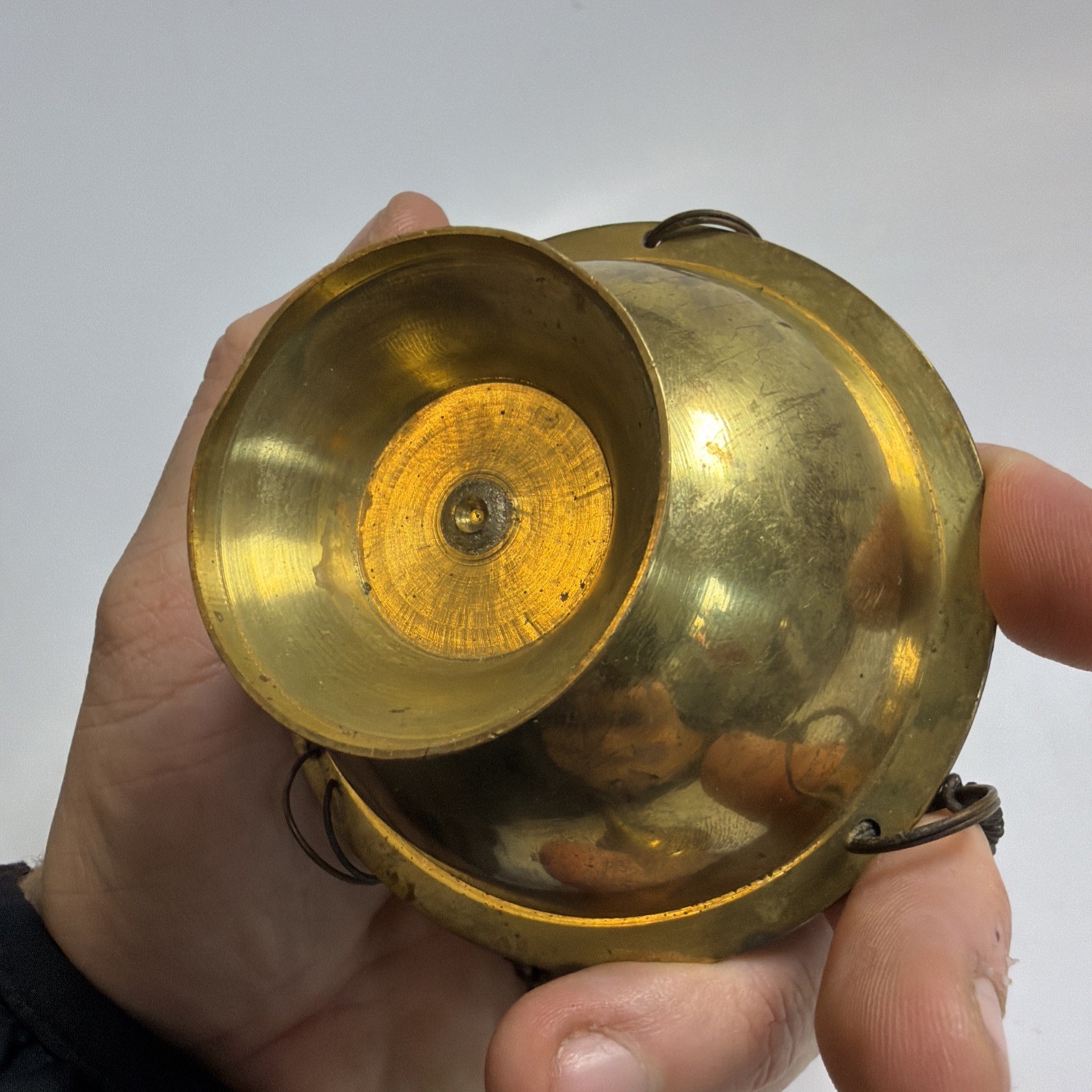 Vintage Brass Charcoal Holder Hanging Censer Incense Burner Home Fragrance 5”