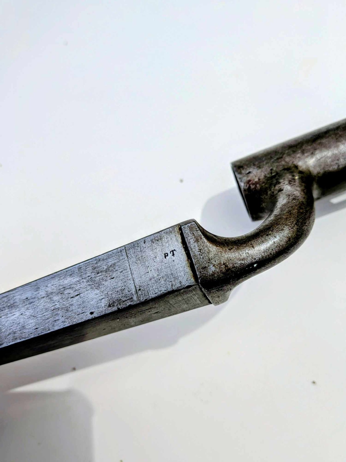 British Pattern 1842 Bayonet converted to Pattern 1851, probably Confederate