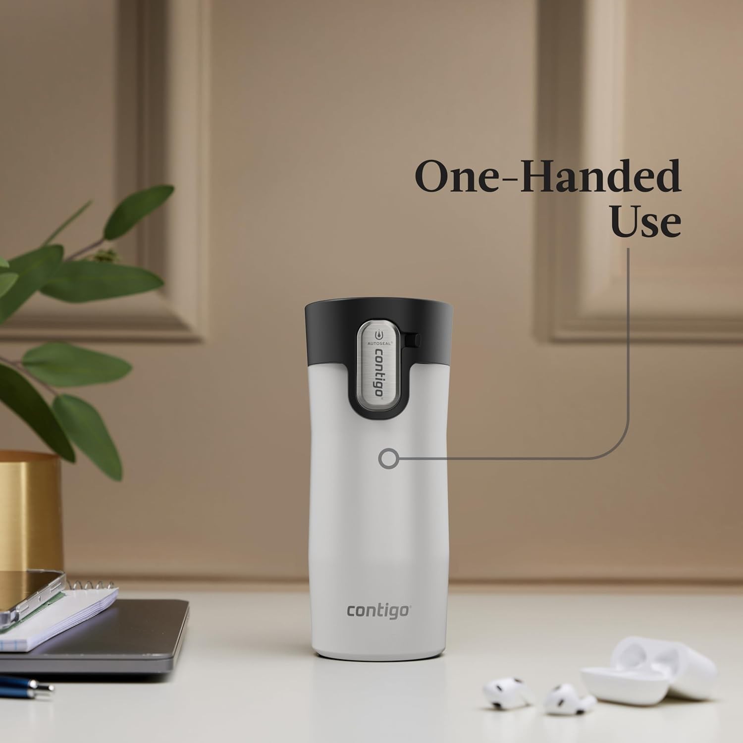 Contigo AUTOSEAL West Loop Vacuum-Insulated Stainless Steel Travel Mug with E...