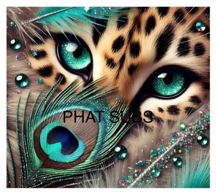 20oz Sublimation Tumbler Wrap Peacock Cheetah Ready To Press Heat Transfer