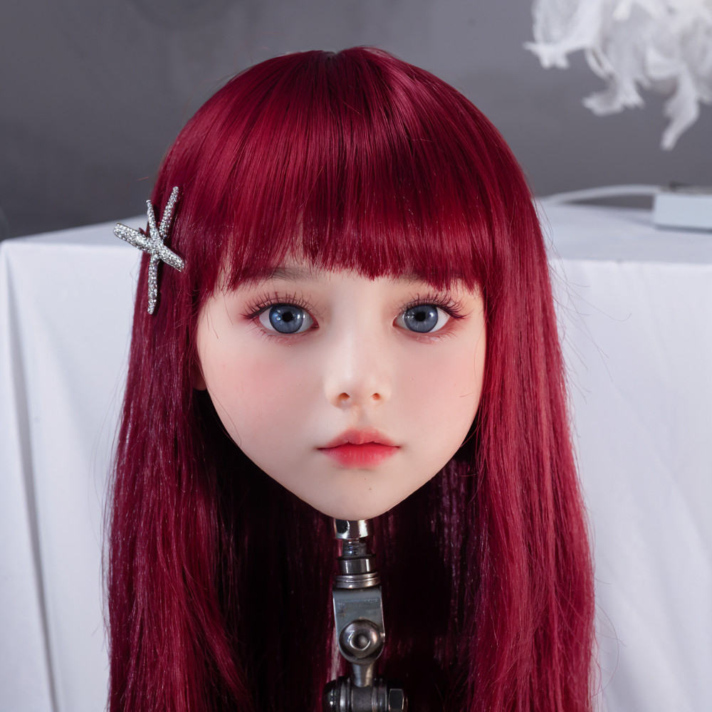 Super cool female head model,short hair,TPE material,perfect girlfriend,soft tex