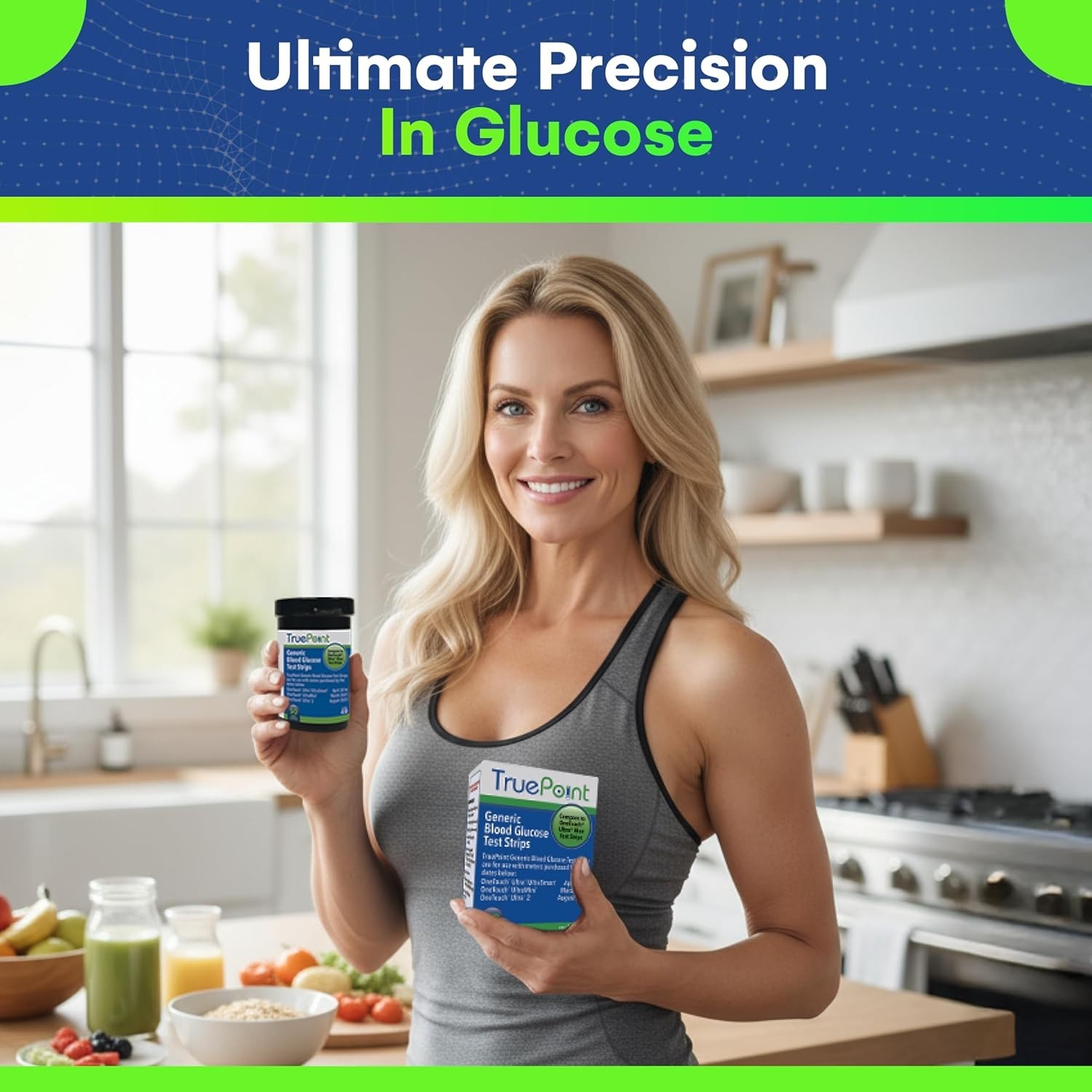 TRUE POINT - UNISTRIP 1 Blood Glucose Strips 200 Qty. Generic for ONE-TOUCH