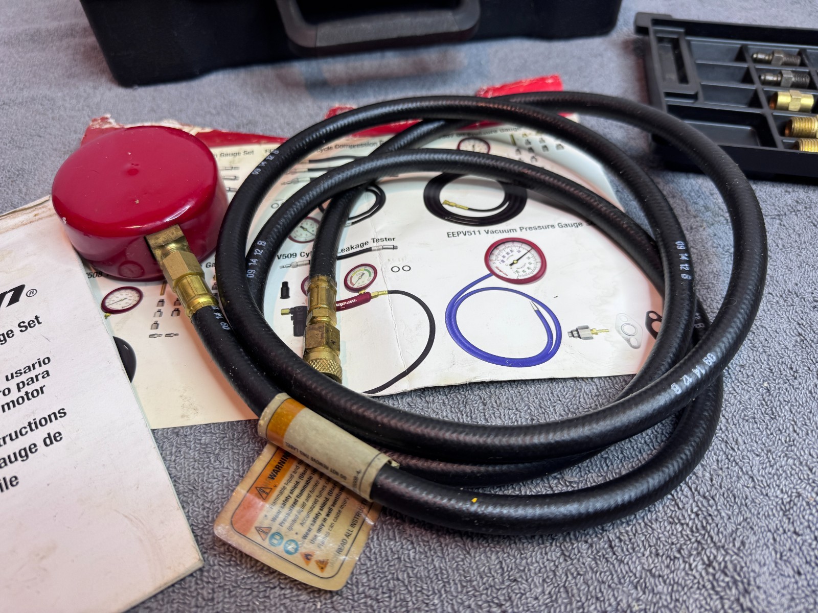 Used Snap-on EEPV507 Oil Pressure Gauge Set with Free Shipping