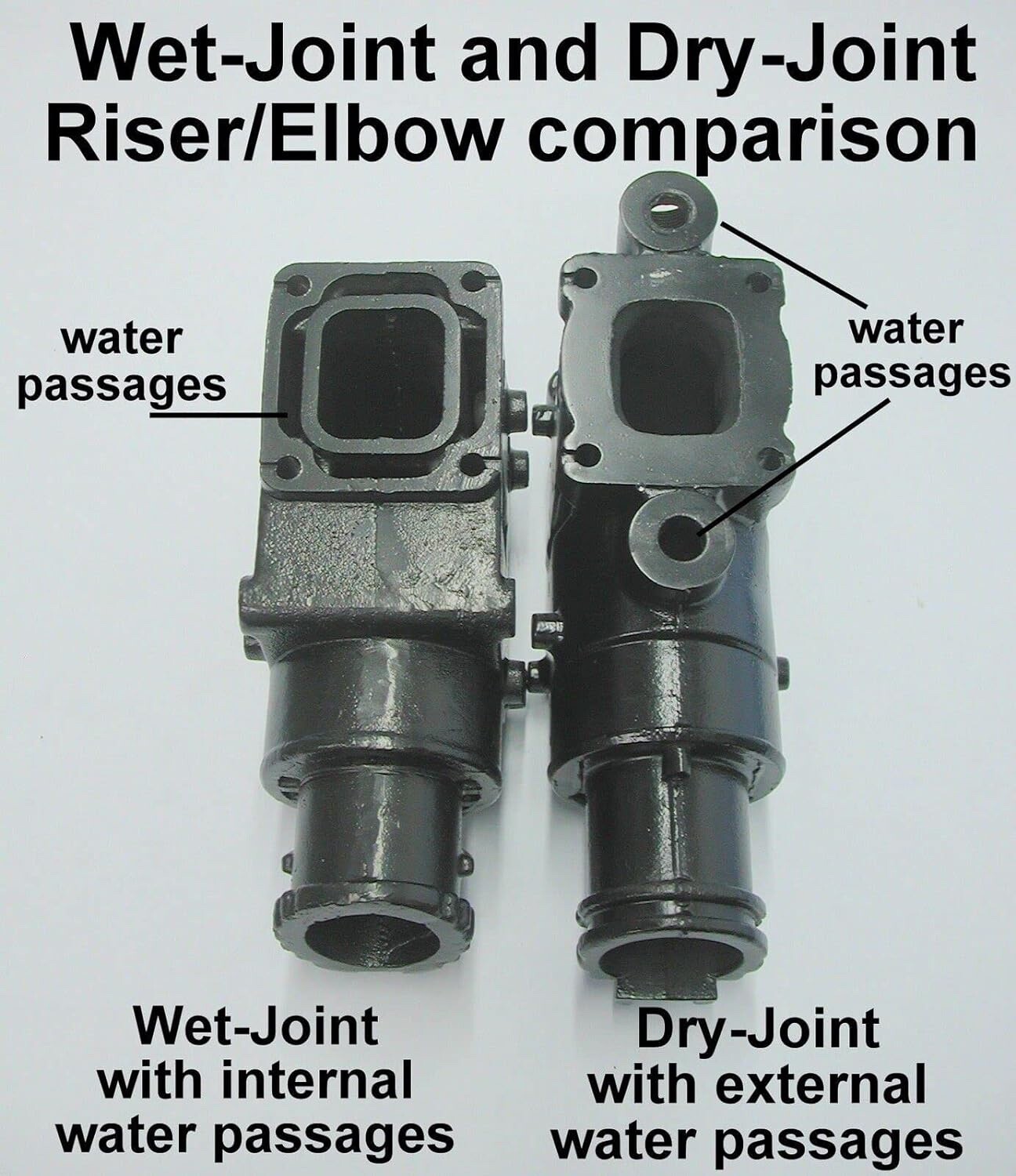 EXHAUST Manifold RISER elbow Dry Joint 5.0 5.7 5.0L 5.7L MERCRUISER 3" SPACERS