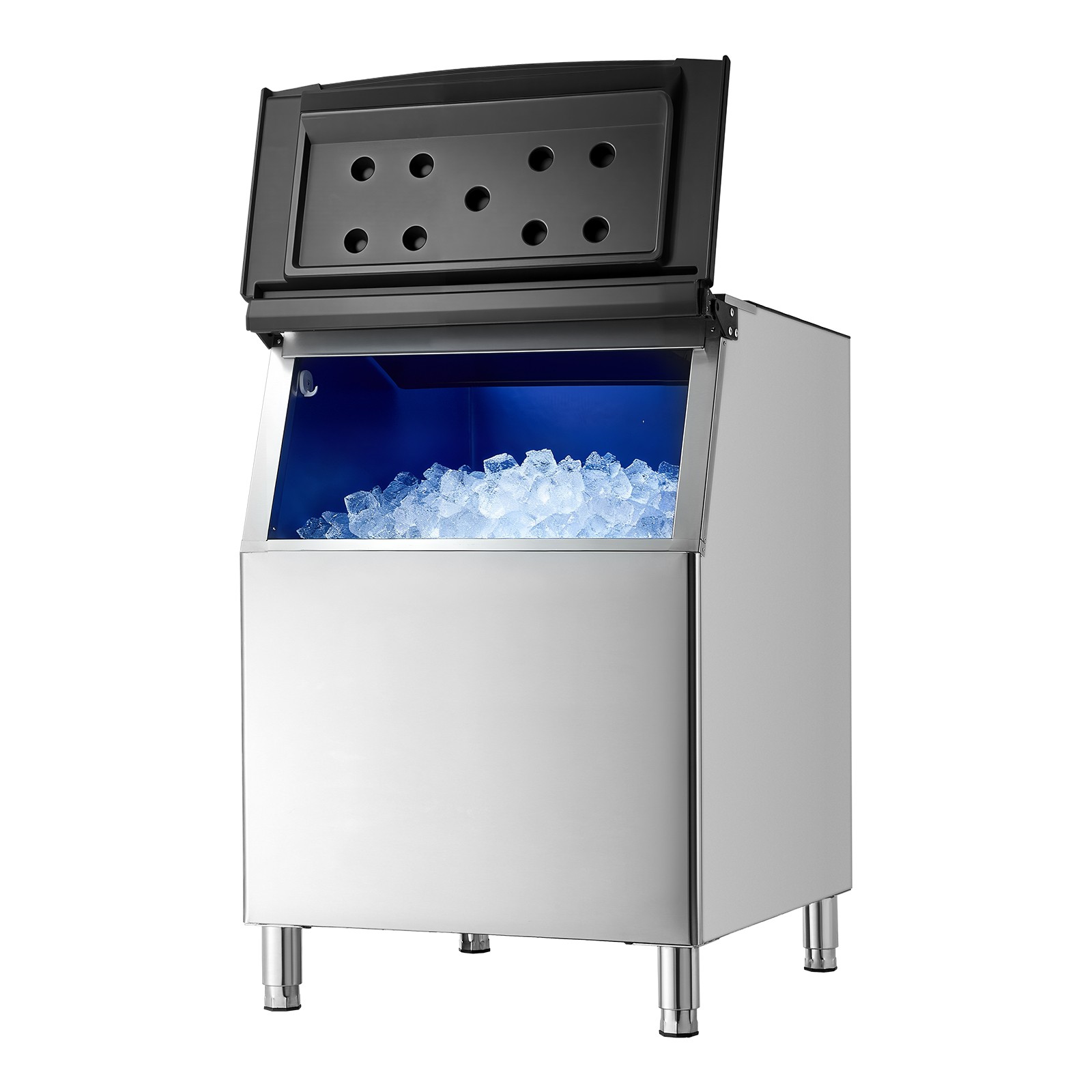 VEVOR Commercial Ice Maker Storage Bin 500lbs Capacity Stainless Steel Ice Bin