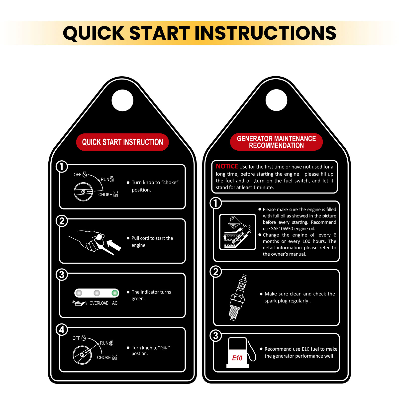 Gas Powered 3500 Watt Portable Inverter Generator Super Quiet 58 dB Home Backup