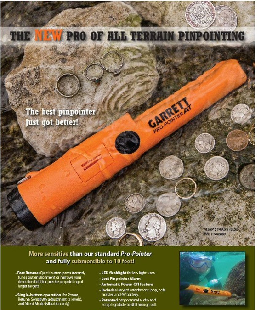 New GARRETT Waterproof PRO POINTER AT All Terrain Metal Detector Pro Pinpointer