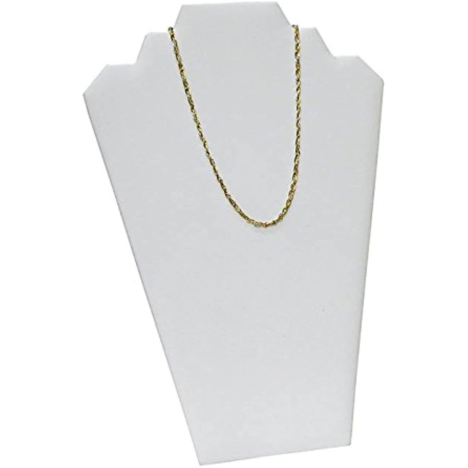 White Leatherette Necklace Easel Measures 8 1/4" x 12 1/2" tall