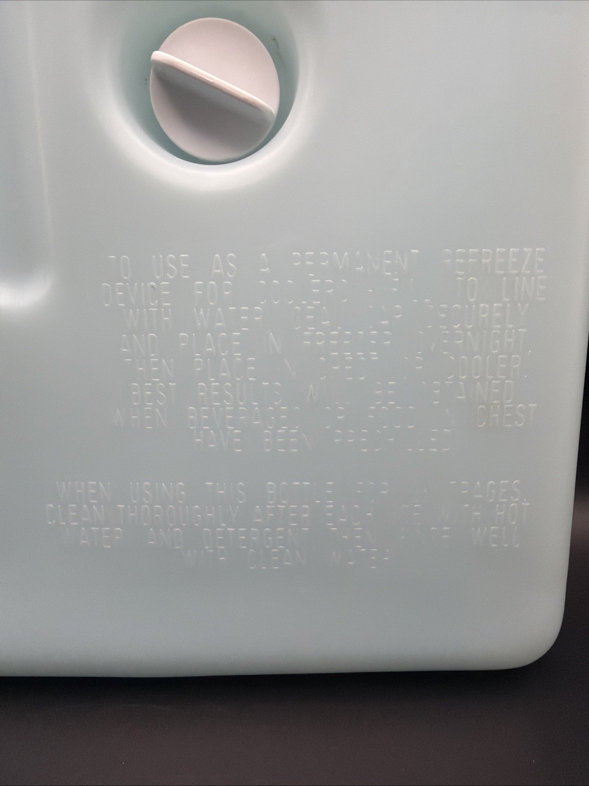 Vtg Gott Screw In Refreeze Beverage Bottle 8280 Cooler Ice Pack Blue