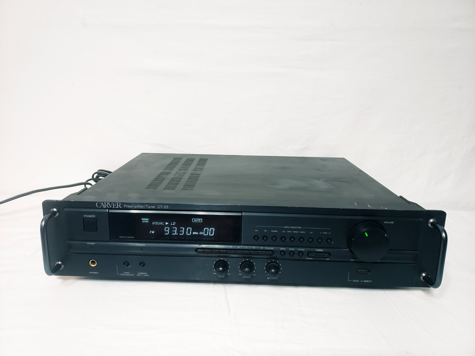 CARVER CT-23 PREAMPLIFIER  TUNER WORKING NO REMOTE RACK MOUNT