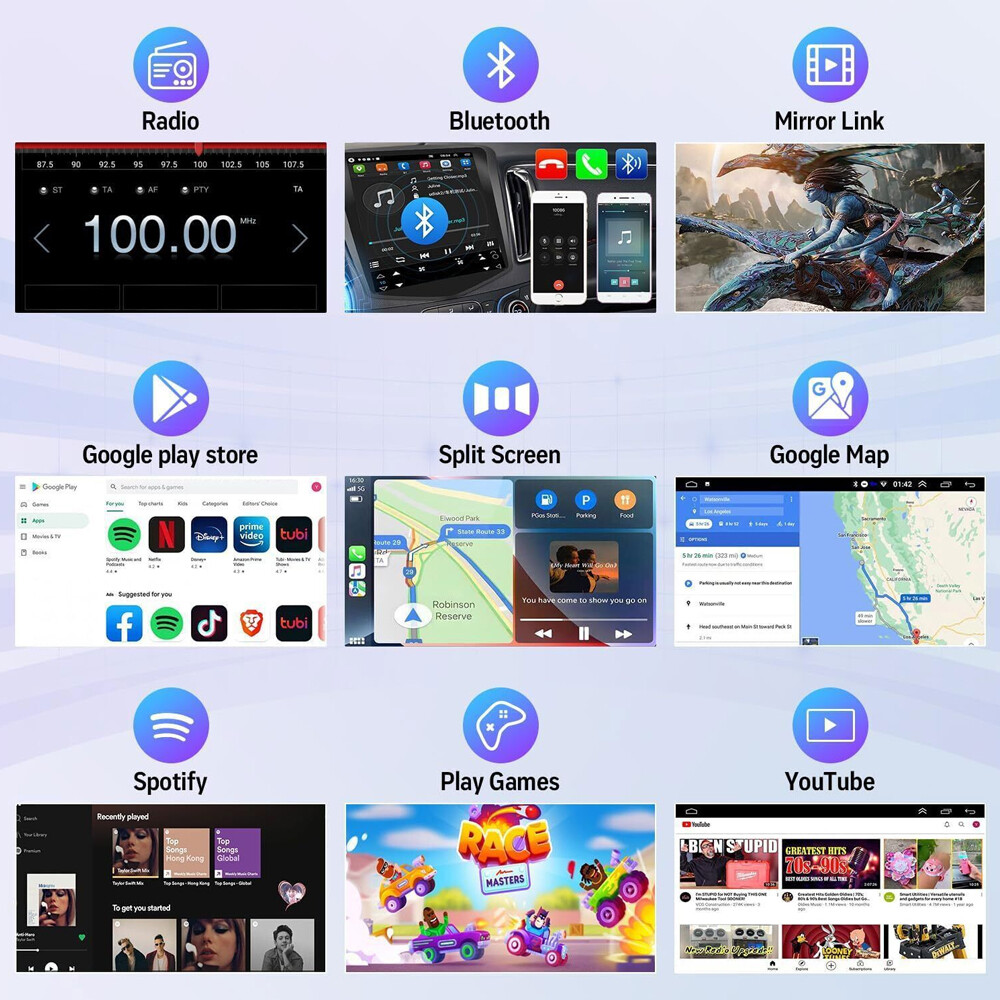 7" For Ford Ranger 1998–2011 Android 15 Carplay Car Stereo Radio GPS Navi WiFi