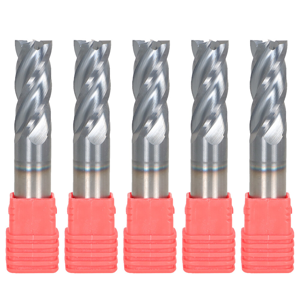 5× 4 Flute 1/2" x 1-1/4" x 3" Variable Helix Solid Carbide End Mill TiALN Coated