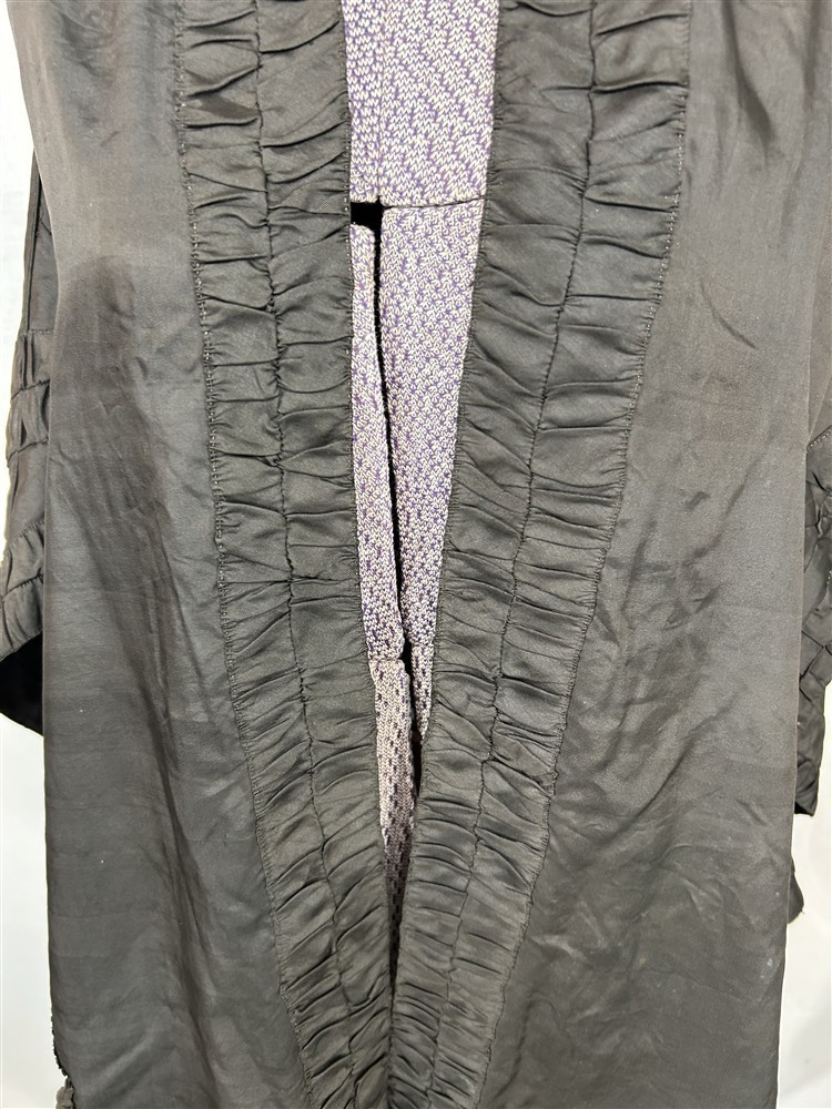 antique shawl cape bombazine black one size handmade Civil War Era real 1850