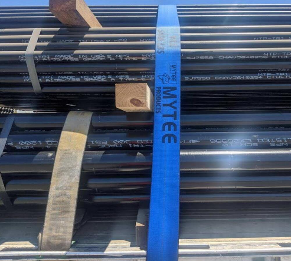 (10 Pack) 4"x30' Winch Straps Blue w/flat hook, WLL 5400 Flatbed Tie Down Strap