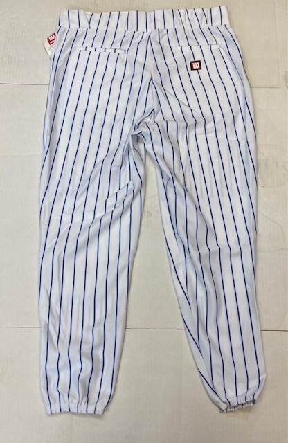 Wilson A4382 White/Royal Pinstripe Baseball Pants Adult