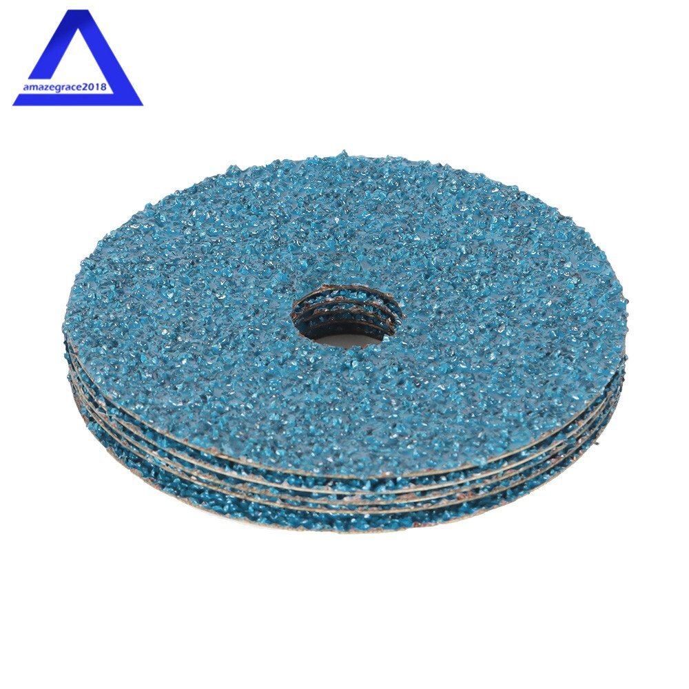 25 Pack 5" x 7/8" 24 Grit Zirconia Resin Fiber Disc Grinding and Sanding Discs
