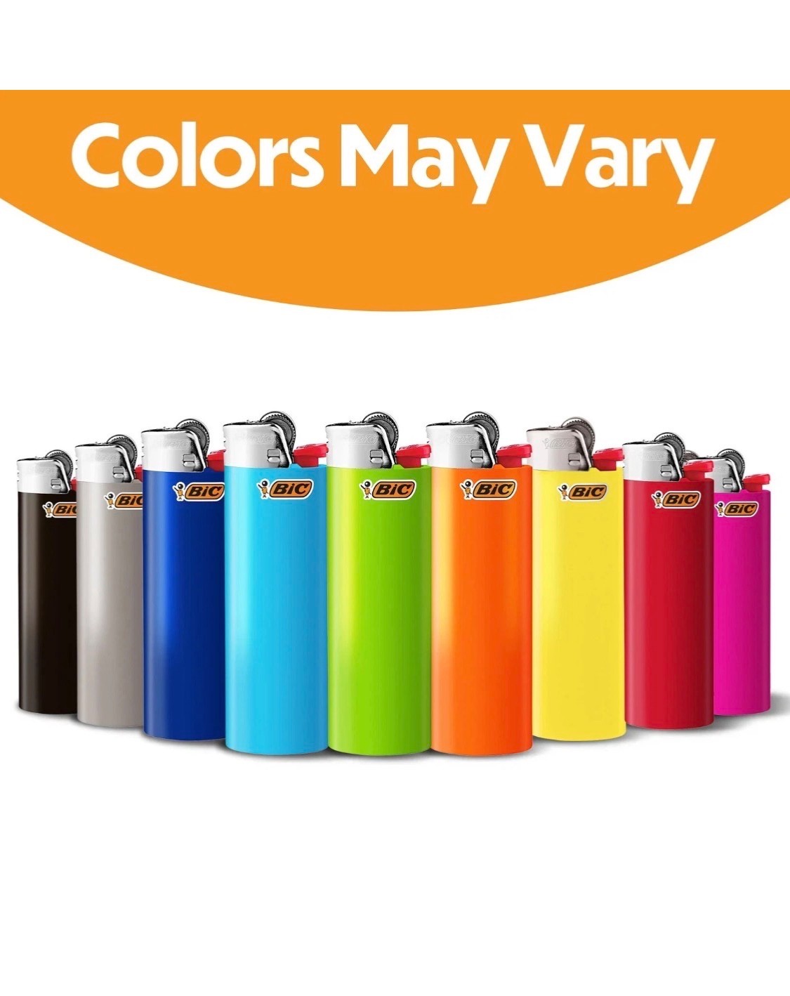 BIC Classic Maxi Lighters, Assorted Colors, 50+3 Count black Tray Lighters
