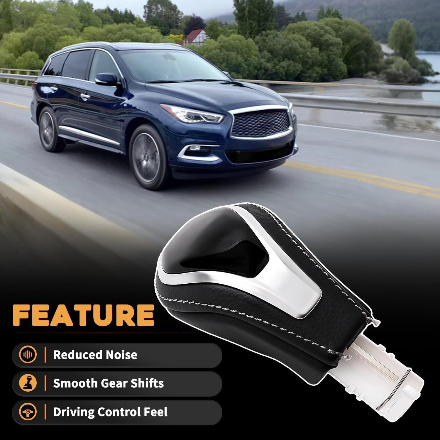 Shift Knob Transmission Gear Handle for Infiniti Q50 2017-2019 34910-9NF0B