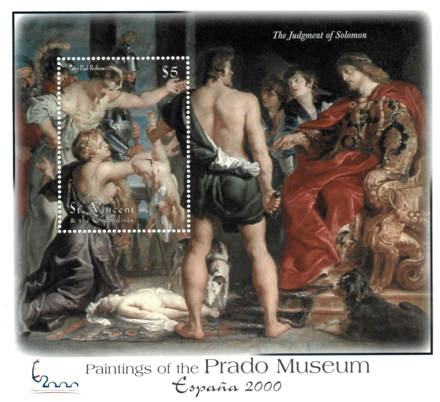 St. Vincent 2001 - SC# 2865 Prado Paintings, Art, Solomon - Souvenir Sheet - MNH
