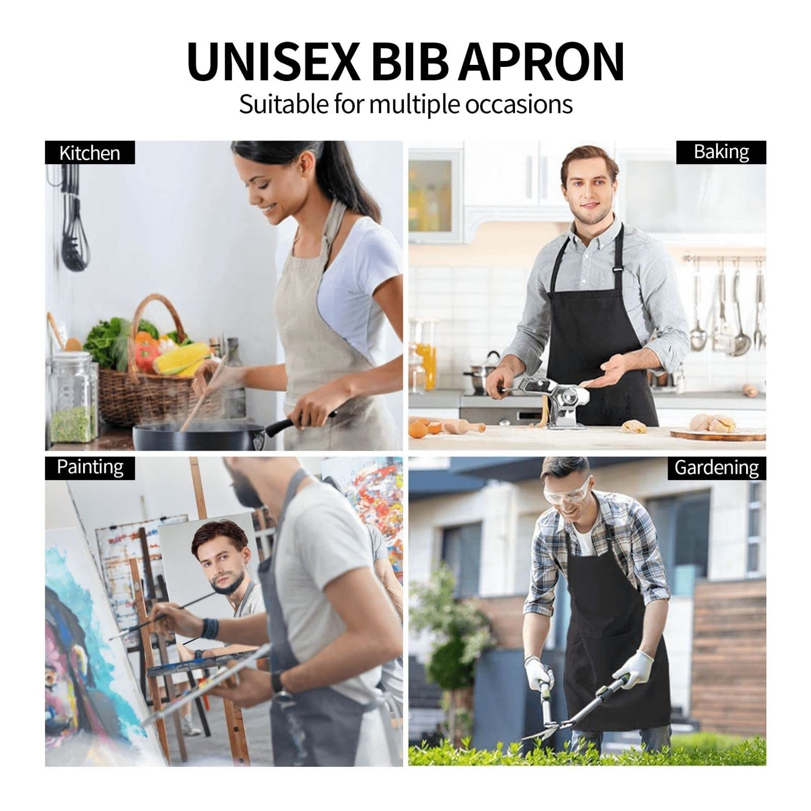 Corgi Kitchen Apron with Pockets Adjustable Neck for Adults