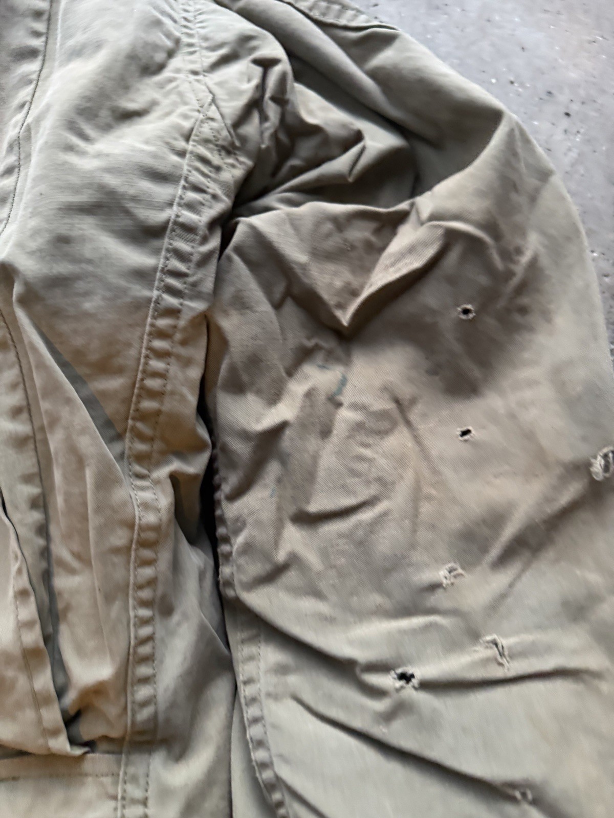 Vintage 1940s U.S. Army M41 Jacket OD Poplin Field Medium Olive Stencil Infantry