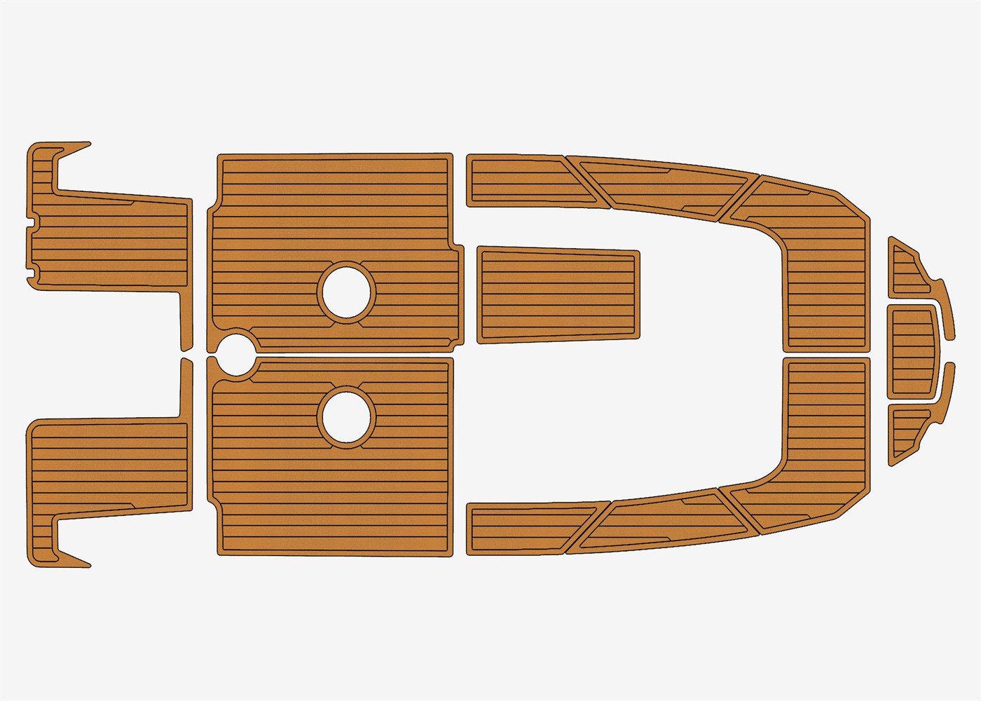 2014 Quicksilver 675 Open EVA Faux teak Marine Foam Floor