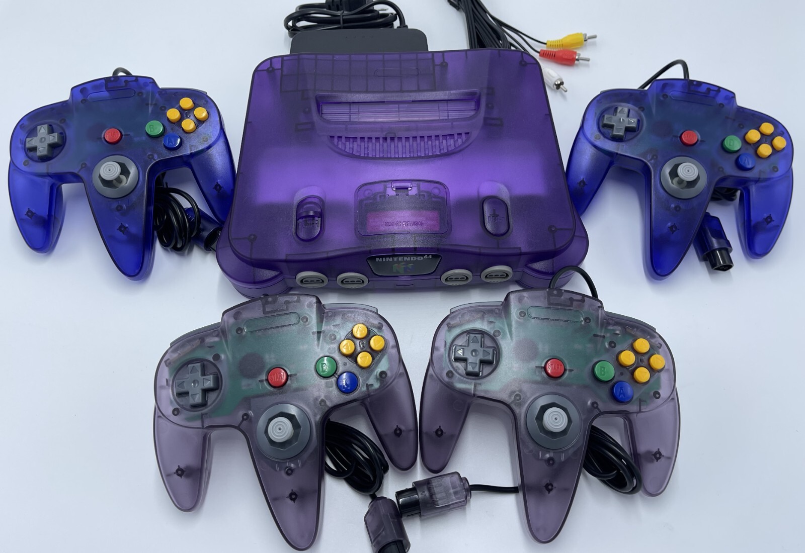 Choose CUSTOM COLOR Nintendo 64 Console + Up to 4 Controllers + Cords! N64! WOW
