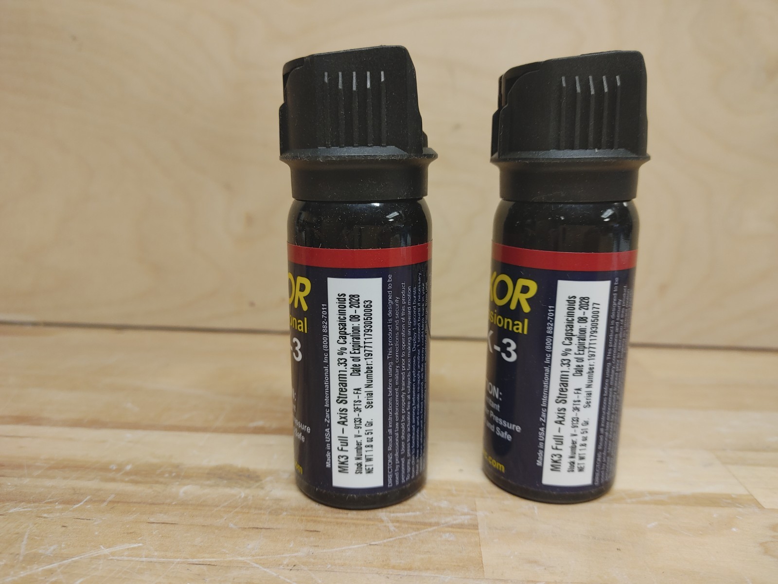 Vexor Police-Strength Pepper Spray 2-Pack, 20ft Range, Flip Safety Self Defense