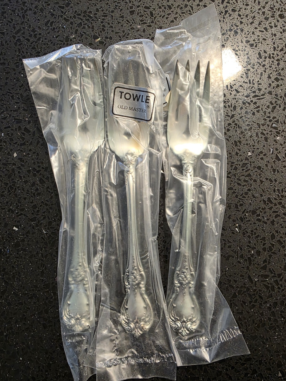 Brand New! Old Master by Towle 925 Sterling Silver 3 Salad Forks