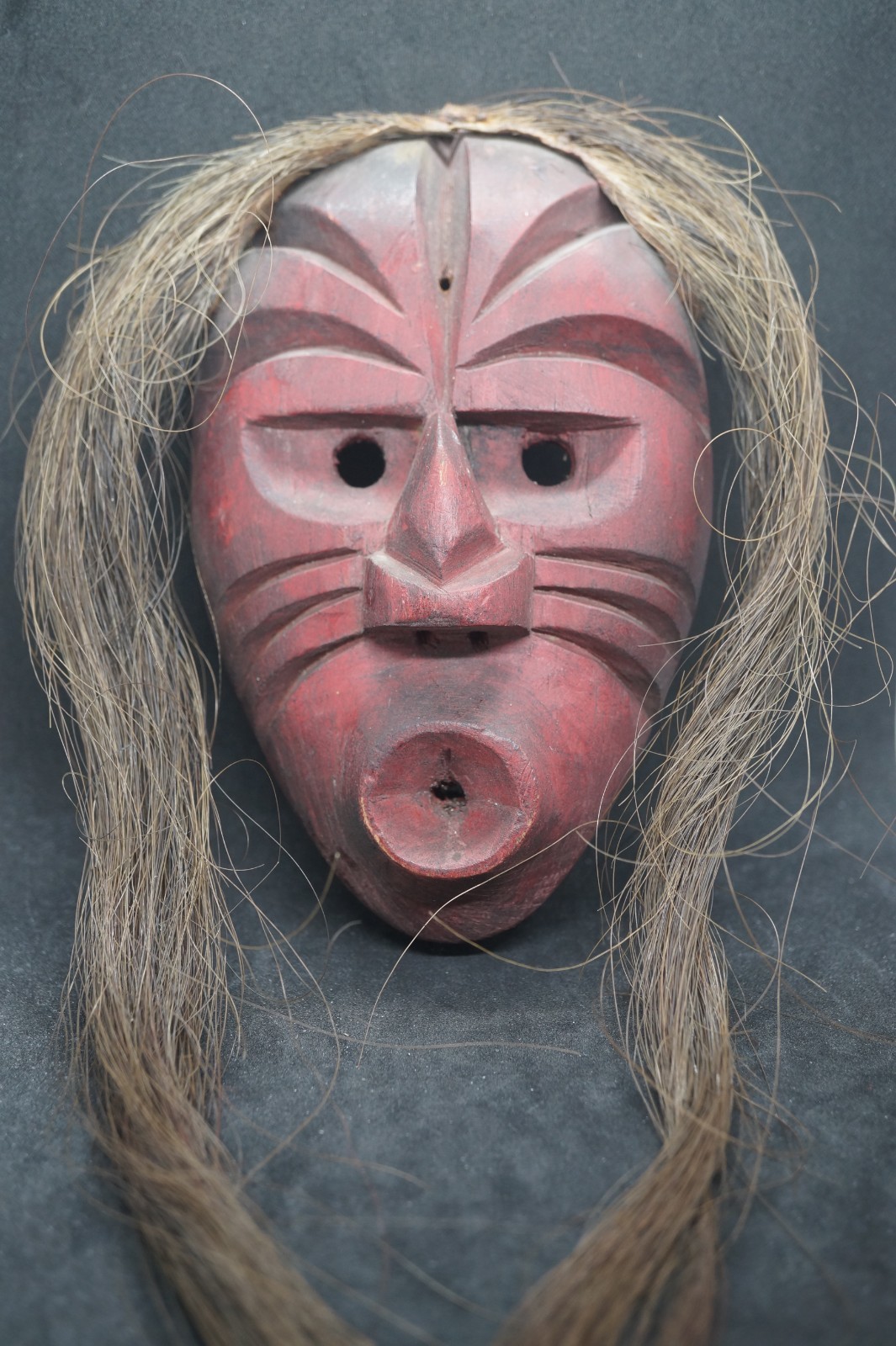 215# Antique, Sacred, False Face Iroquois Mask – Ritually Used