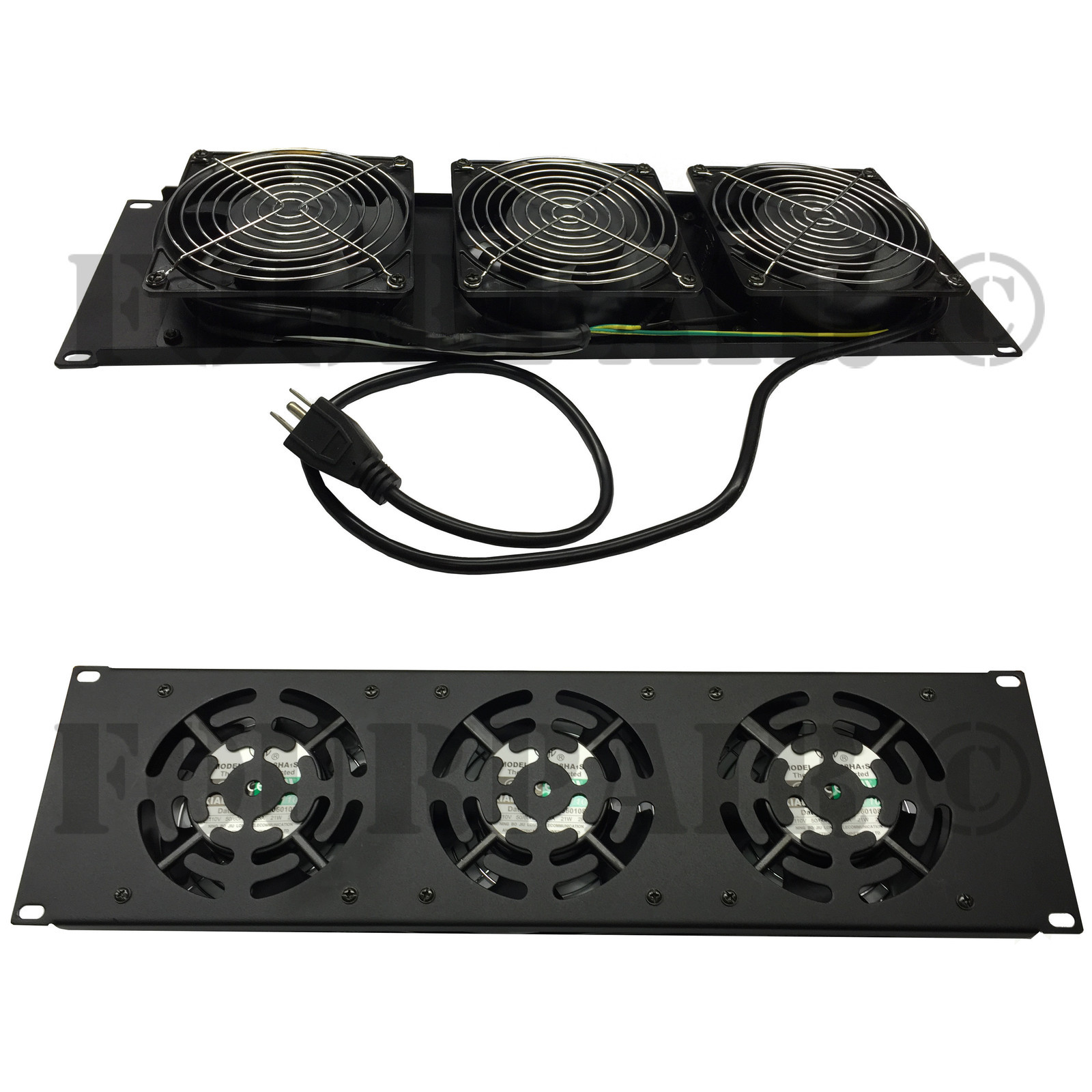 3 Fan 19" Rack Mount Cooling Panel System DJ Rack Case Server Cabinet 3U 110V