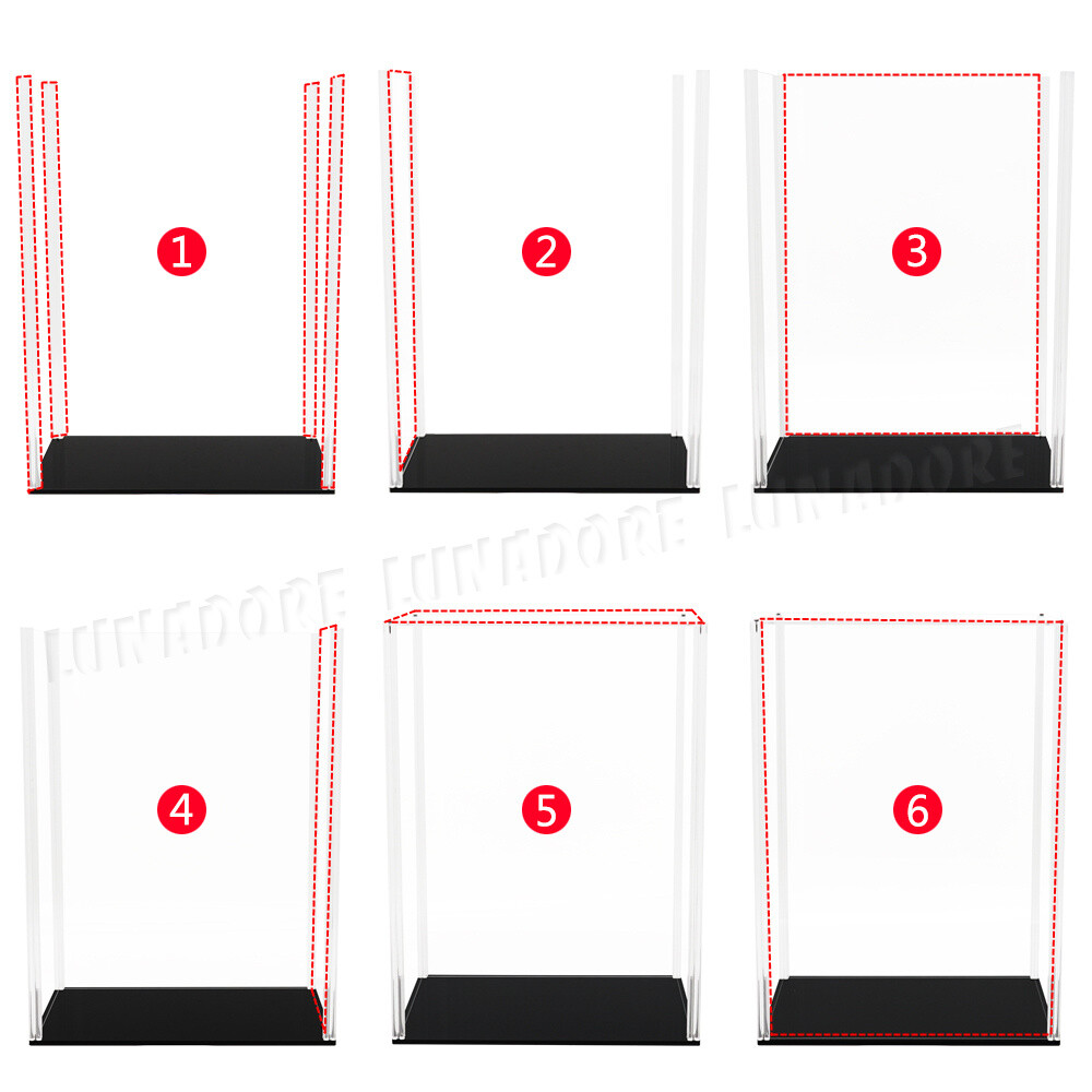 20 inch H Acrylic Display Case Collectibles Box Dustproof Large Figure Install
