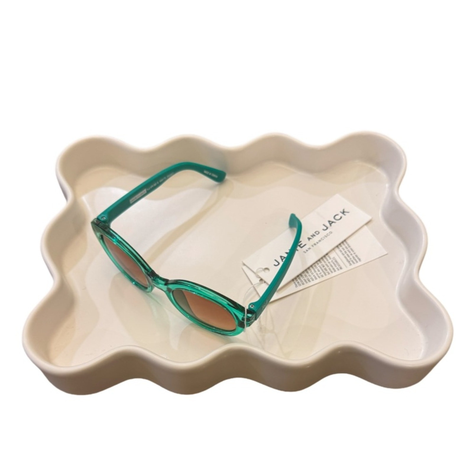 Janie And Jack Cat-Eye Green Tinted Sunglasses 0-2Y