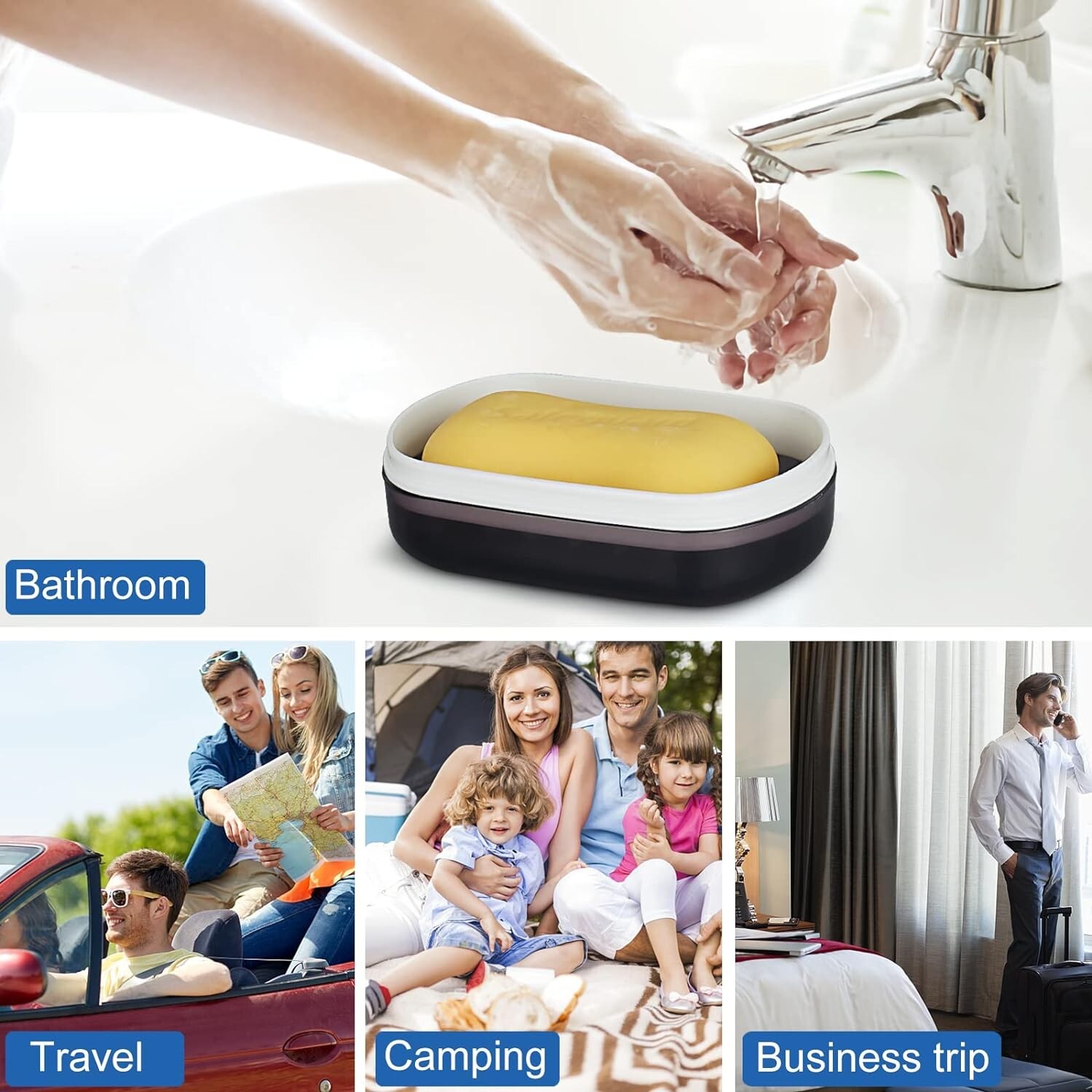 Travel Soap Container - Bar Soap Holder Box - Travel Soap Saver Case - Mens Tra