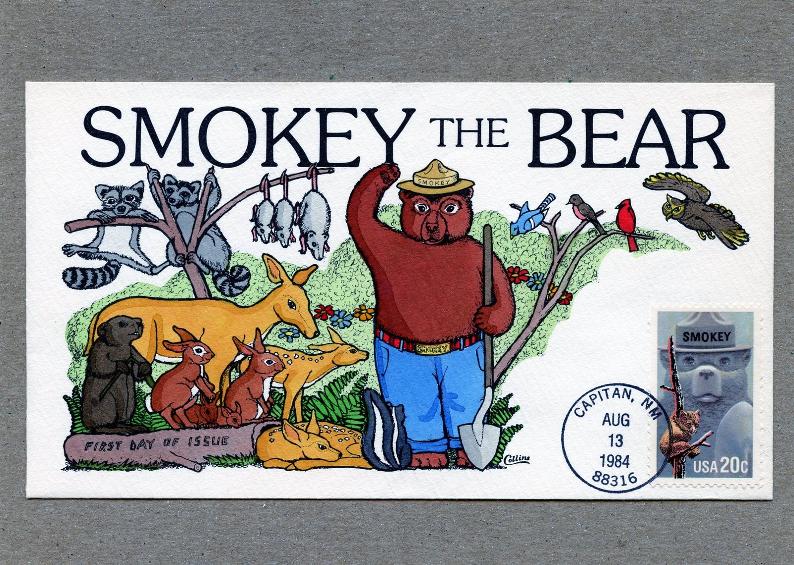 WWLF COLLINS FDC  SPECIAL EDITION  SMOKEY THE BEAR   2096 # 2