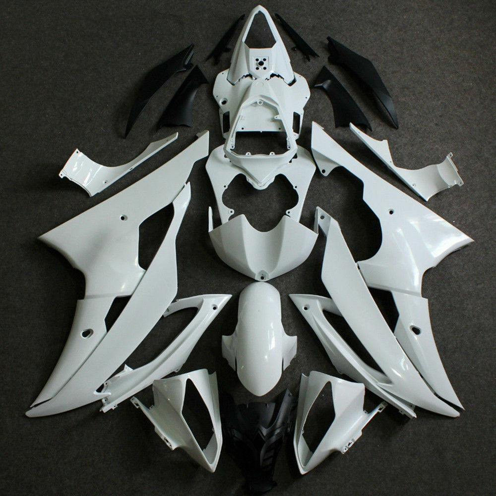 ABS Fairings Kit For 2008-2016 YAMAHA YZF-R6 YZF R6 Unpainted White Bodywork Set