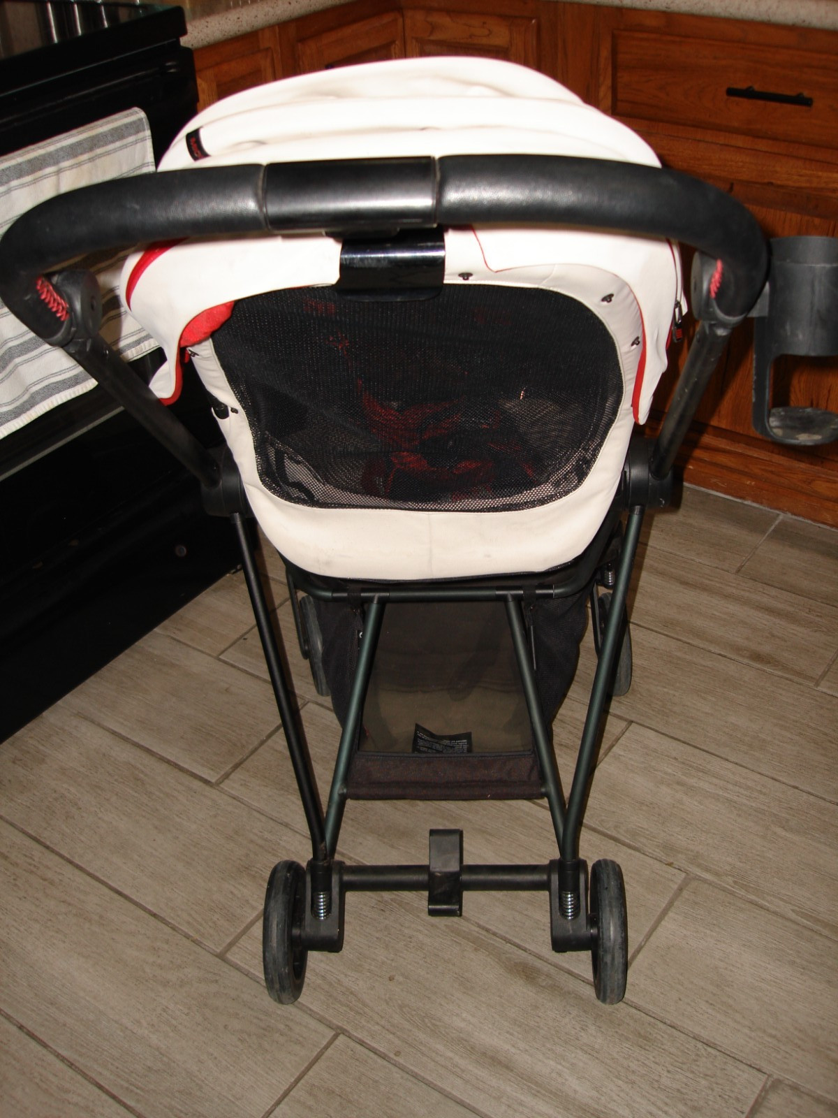 Cybex Platinum MIOS FERRARI Stroller Creme, Red, Black EUC